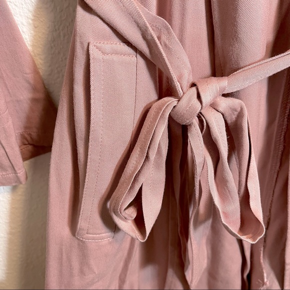 NEW Forever21 Pink Belted Trench Coat size Small - Picture 7 of 7